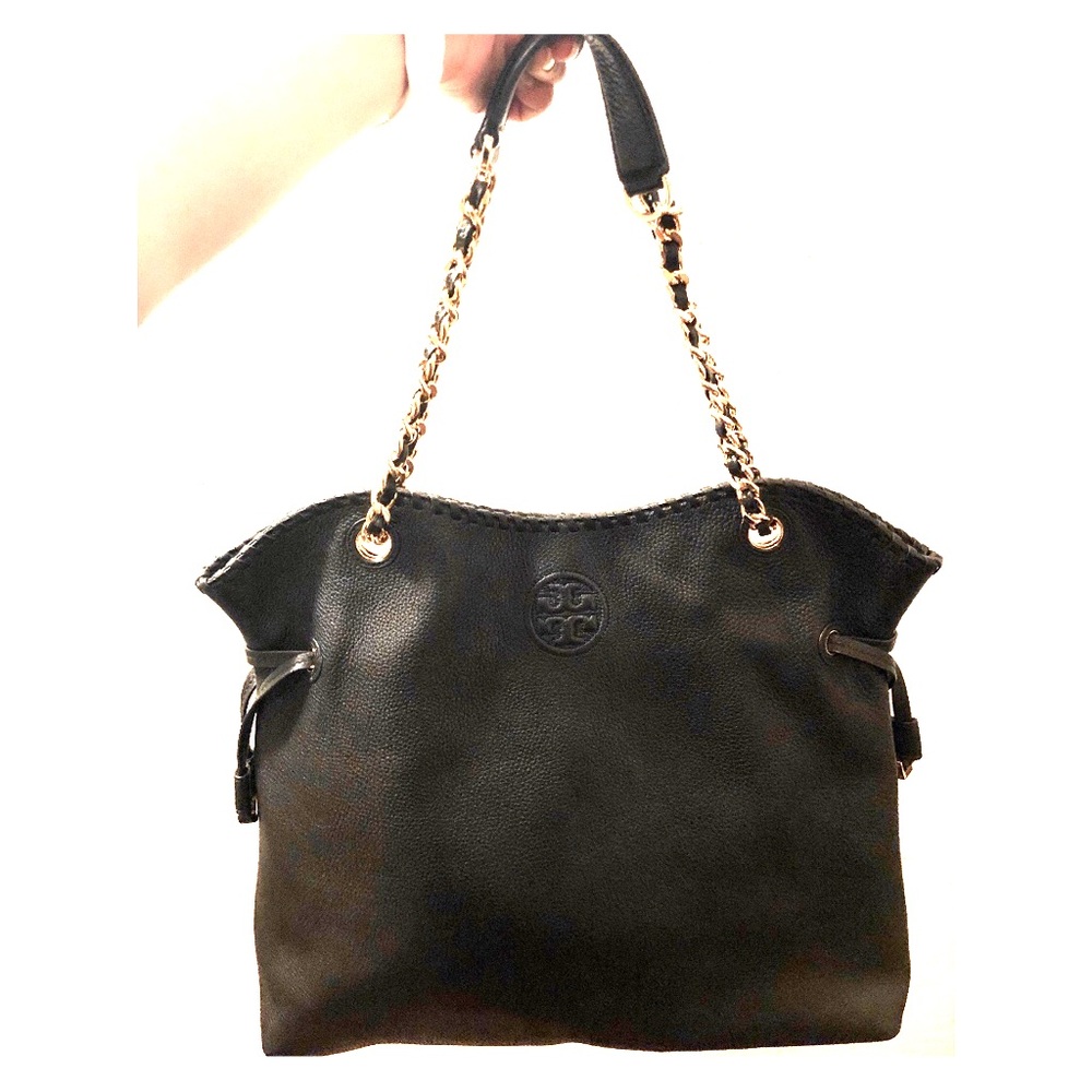 Tory Burch Marion Pebbled Tote Bag